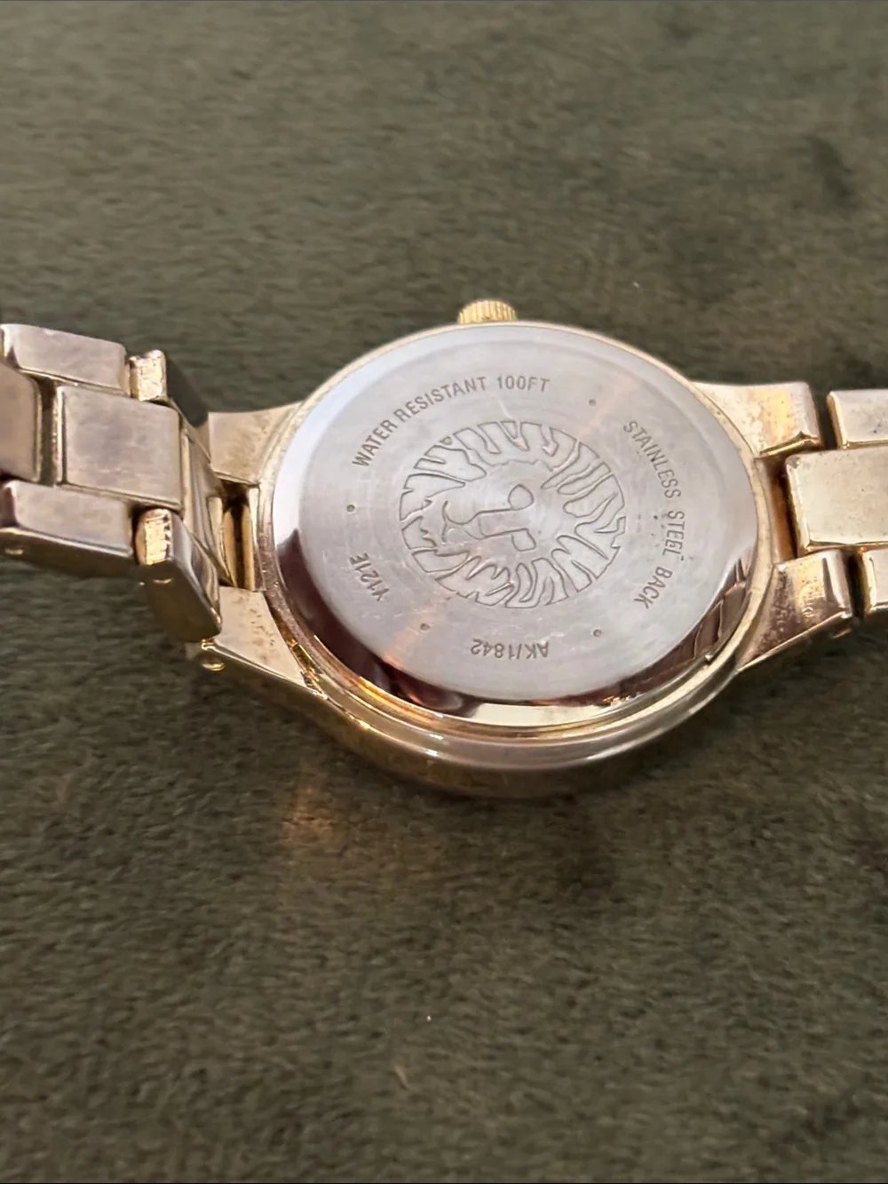 Anne Klein Gold-Tone Bracelet Watch with Champagne Dial